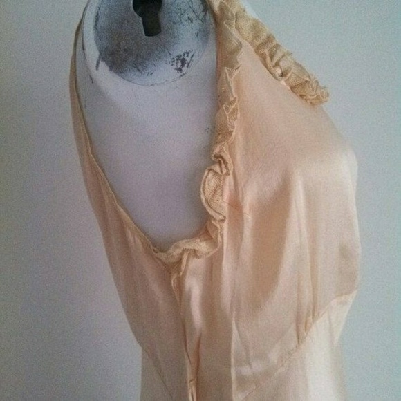 30s 40s Vintage butter soft silk bias nightgown - Picture 2 of 4